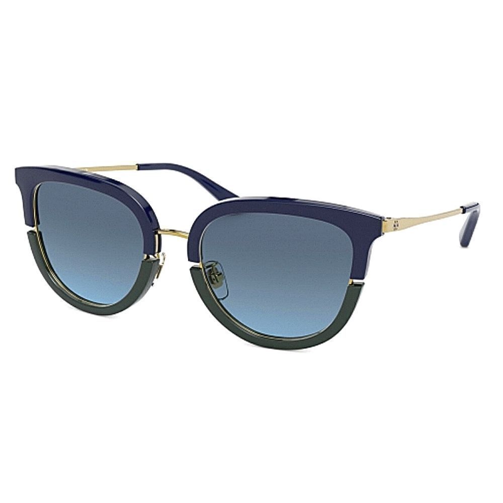 Tory Burch Blue Green Split Lens Cat Eye Shape Split Frame Sunglasses Wo…